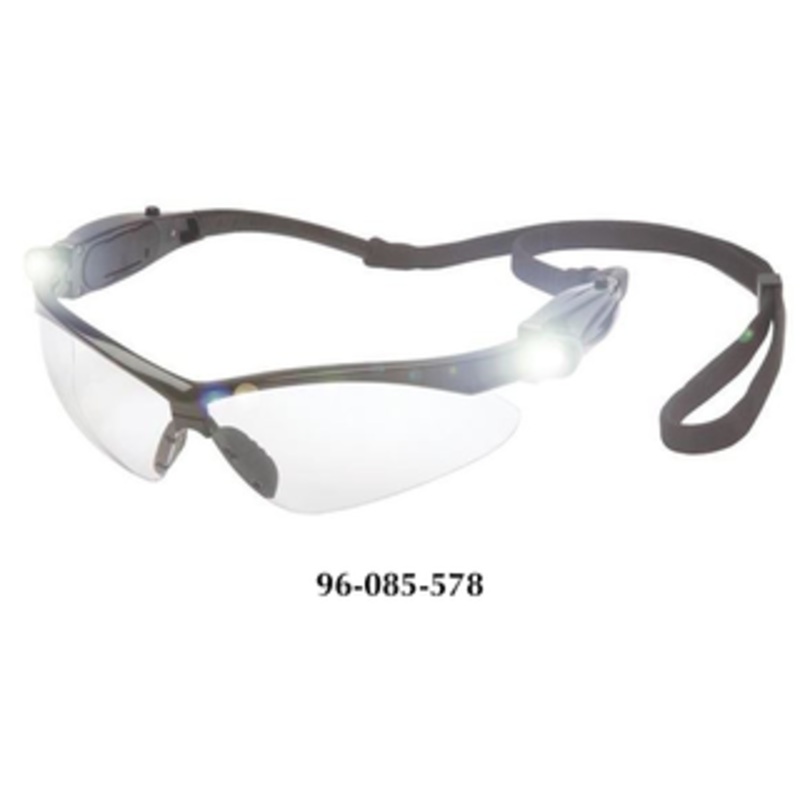 Pyramex PMXTREME LED Clear Lens w/LED Temples Safety Glasses SB6310SPLED