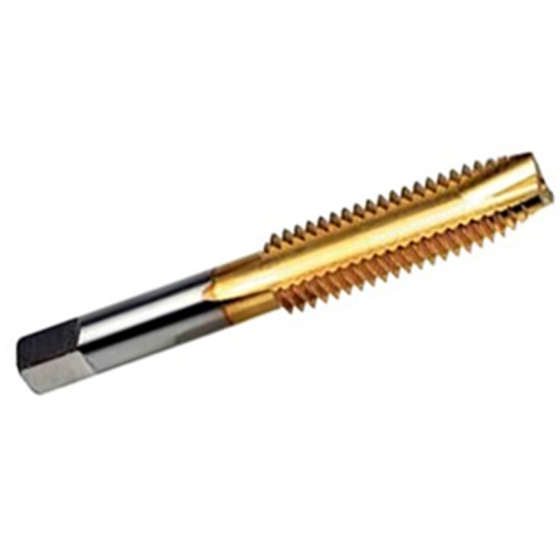 Rushmore USA TiN Coated H.S.S. 3 Flute Spiral Pointed Plug Tap, H3, Thread Size 3/8-24