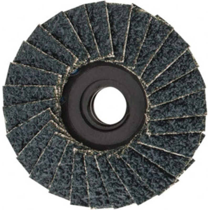 Weiler Abrasives 2 36 Grit Type 29 Zirconia Alumina Flap Disc Very Coarse Grade, Coated, Quick Change Type S Attachment, Plastic Backing, 30,000 RPM 98480 – 60863669