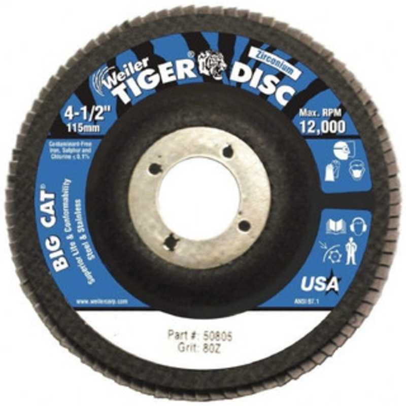 Weiler Abrasives Flap Disc Medium Grade, Arbor Attachment, Phenolic Backing 50805 – 74741950