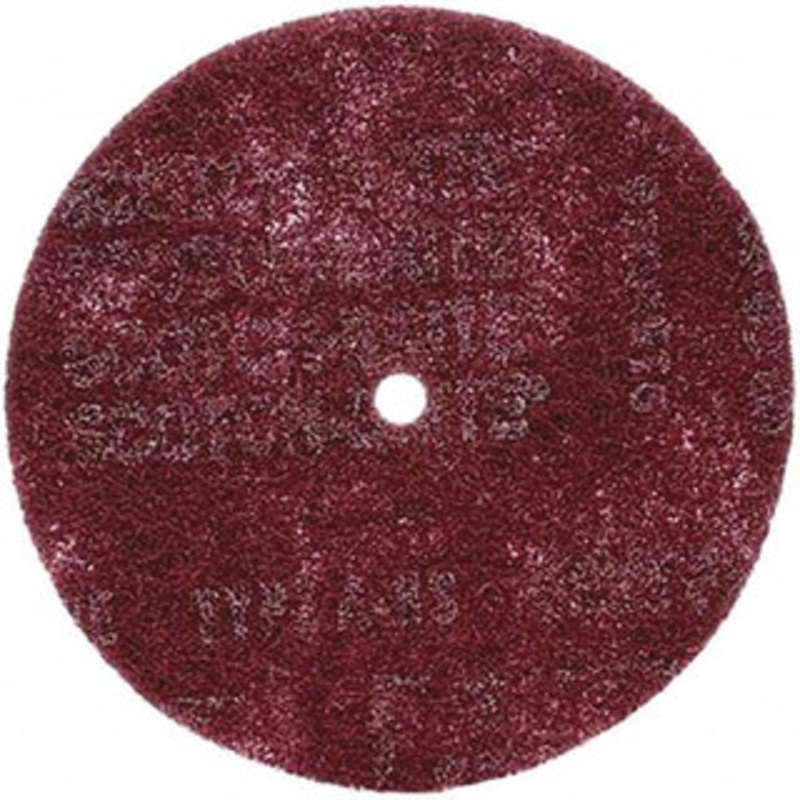 3M 8 Very Fine Grade Aluminum Oxide Deburring Disc 1/2 Center Hole, Arbor Connection, Maroon, 3,000 Max RPM 7010365092 – 00490177