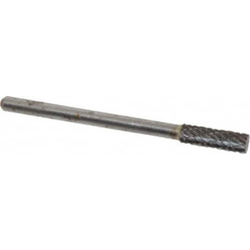 Atrax 5/32 Cut Diam, 1/8 Shank Diam, Carbide Double Cut Cylinder Burr Flat End, 1-1/2 OAL, 1/2 LOC SA-52DC-ATX – 85282465
