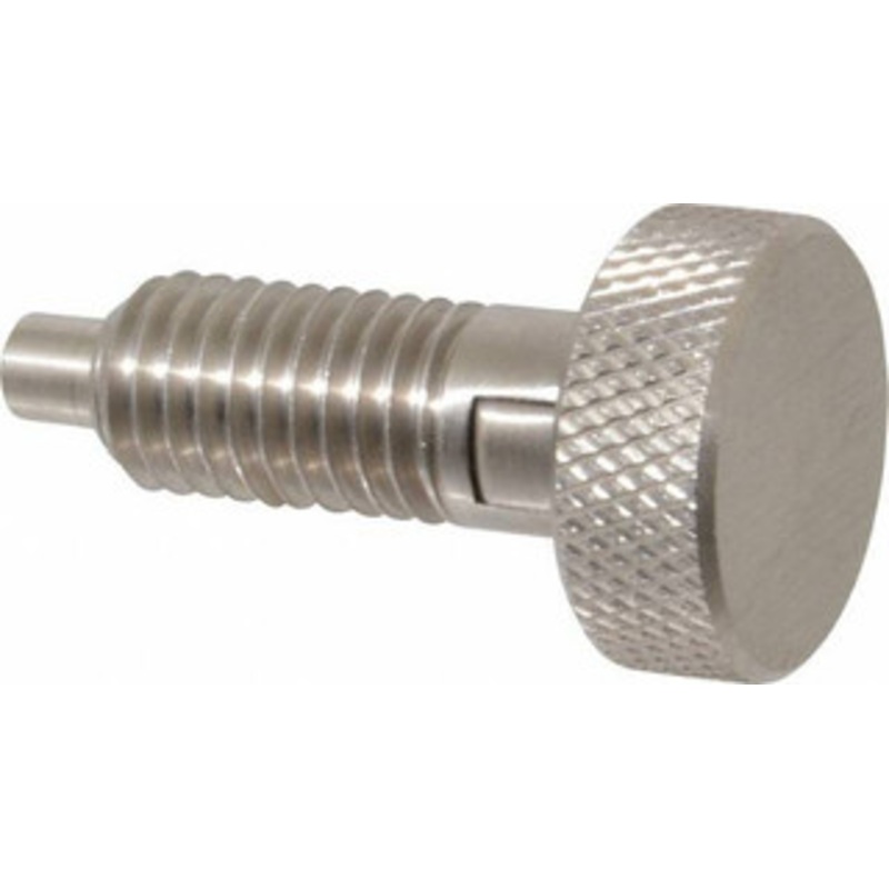 Gibraltar 1/2-13, 0.65 Thread Length, 1/4 to 1/4 Max Plunger Diam, 0.5 Lb Init to 4 Lb Final End Force, Locking Knob Handle Plunger Knurled Knob, 0.9 Length Under Head/Shoulder, 1/4 Plunger Projection SKLS-4-PT-G – 04456018