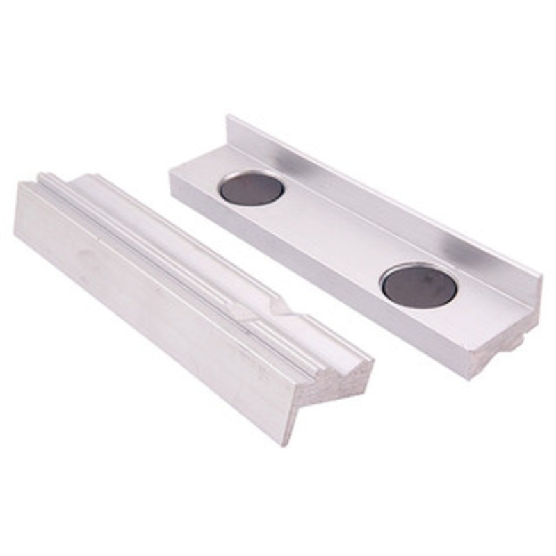 Precise 4 x 1-1/8 Aluminum Soft Prism-Face Vise Jaws with Magnet – 3900-2263