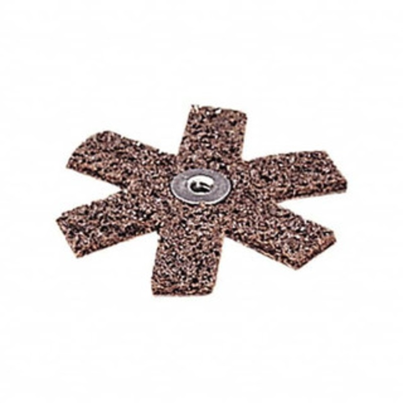 Standard Abrasives Sanding Stars, Abrasive Type: Non-Woven, Abrasive Material: Aluminum Oxide, Star Diameter (Inch): 2, Grade: Coarse, Connector Type: Eyelet, Eyelet Size: 1/4-20 7010330505 – 75662239