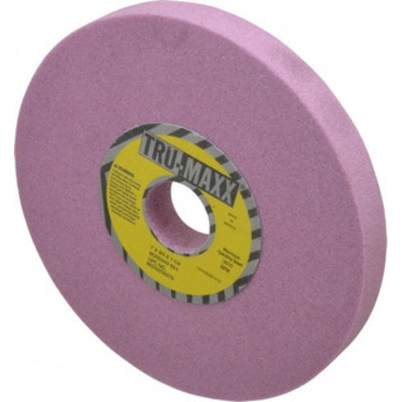 Tru-Maxx 7 Diam x 1-1/4 Hole x 3/4 Thick, I Hardness, 60 Grit Surface Grinding Wheel Aluminum Oxide, Type 1, Medium Grade, 3,600 Max RPM, Vitrified Bond, No Recess 66253255575 – 06292445