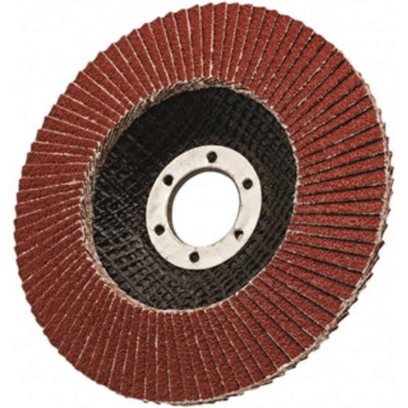 3M 4-1/2 80 Grit 7/8 Center Hole Type 27 Ceramic Flap Disc Medium Grade, Coated, Arbor Attachment, Cloth Backing, 13,300 RPM 7010363303 – 39181029