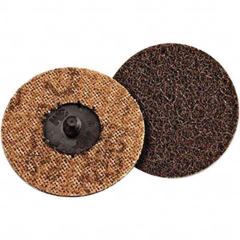3M 4 Aluminum Oxide Quick Change Disc Type R Attachment, Coarse Grade, Brown, Non-Woven, 12,000 RPM, Roloc TR Compatible 7100007009 – 00222836