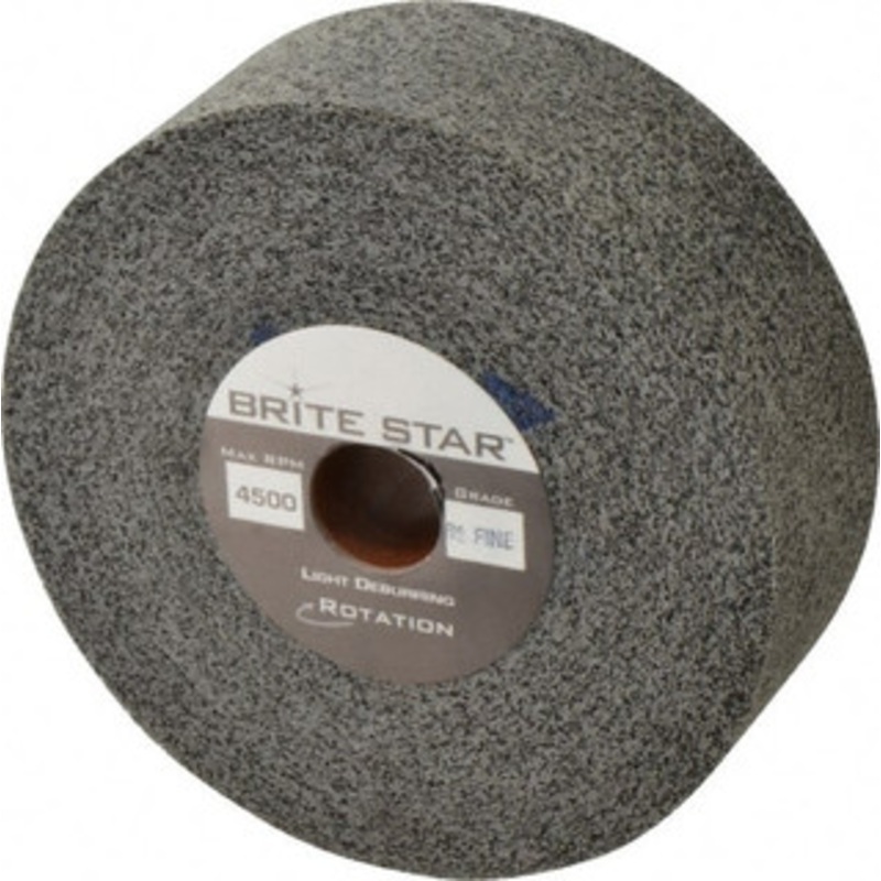 Brite Star 6 Diam, 2 Face Width, 1 Center Hole, Fine Grade, Silicon Carbide Deburring Wheel Convolute, Medium Density 8 Grade, 6,000 RPM 66261114586 – 81243578