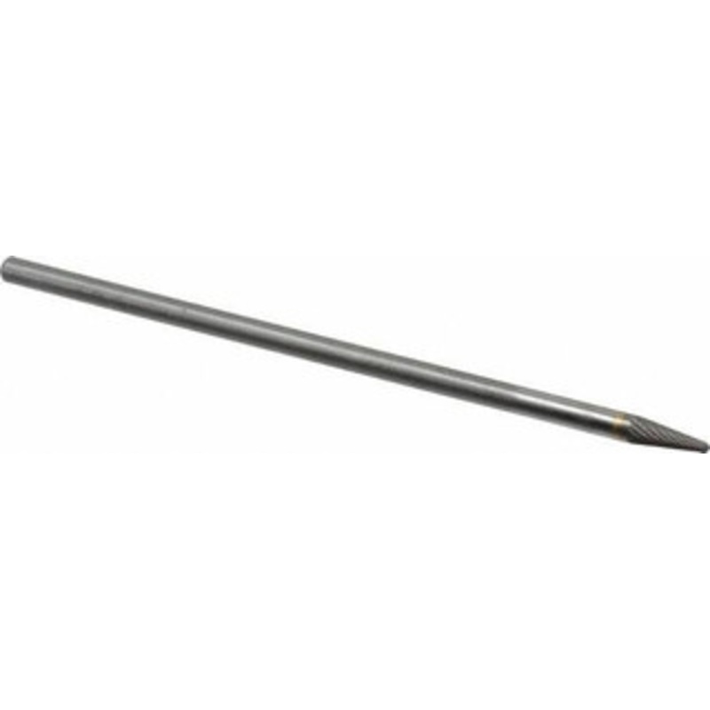 SGSPRO 1/4 Cut Diam, 1/4 Shank Diam, 14 Carbide Single Cut Taper Burr Radius End, 5/8 LOC 16750 – 05292461