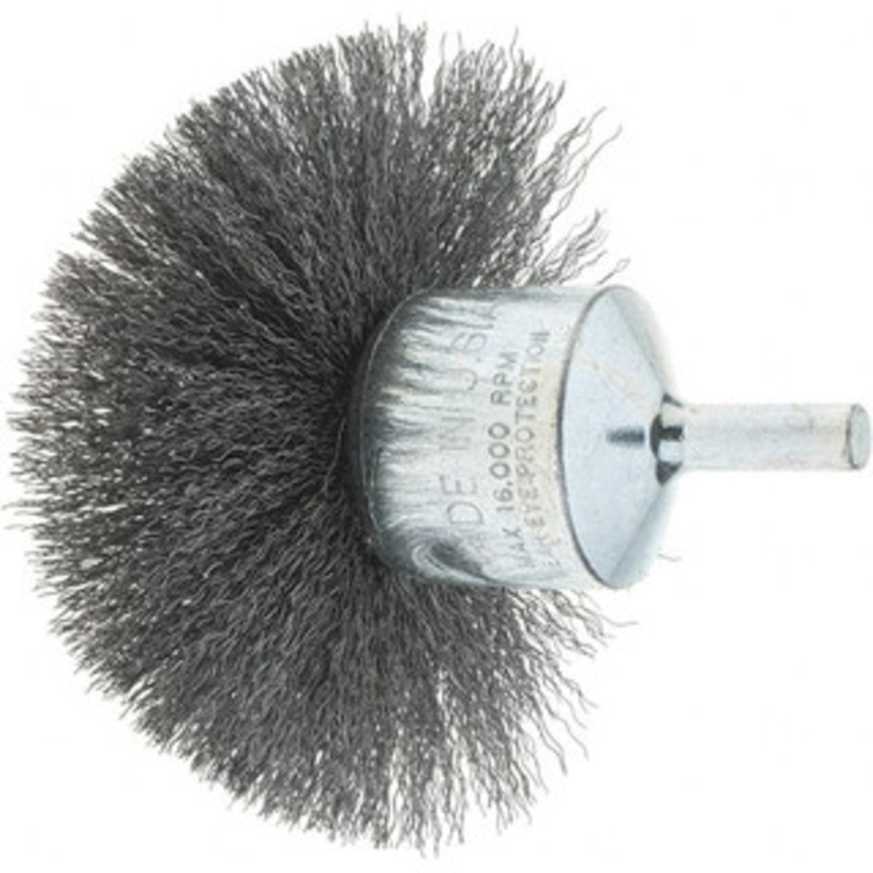 Tru-Maxx 3 Diam Steel Flared Crimped End Brush 1/4 Shank Diam, 16,000 Max RPM 88535 – 32244899