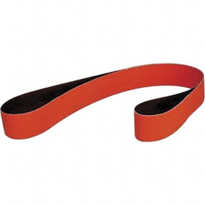 3M 1 Wide x 30 OAL, 80 Grit, Ceramic Abrasive Belt Ceramic, Medium, Coated, YF Weighted Cloth Backing, Wet/Dry, Series 777F 7010360671 – 73218299
