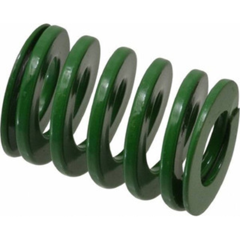 Danly 1-1/4 Hole Diam, 5/8 Rod Diam, 1-3/4 Free Length, Green Die Spring 47.5 Lb Max Deflection, 0.69 Max Deflection, Light Duty, Chromium Vanadium Steel 9-2007-11 – 76011022