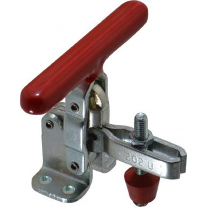 Destaco 200 Lb Holding Capacity, Vertical Handle, Manual Hold Down Toggle Clamp 65 Handle Movement, 105 Bar Opening, U-Bar, Flanged Base, Electro-Plated Zinc, Carbon Steel 202-TU – 97718571