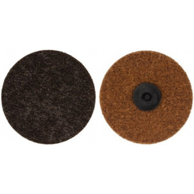 Merit Abrasives 4 50 Grit Aluminum Oxide Quick Change Disc Type R Attachment, Coarse Grade, Brown, Non-Woven, 15,000 RPM, Roloc Type 3 Compatible 08834166451 – 54565825