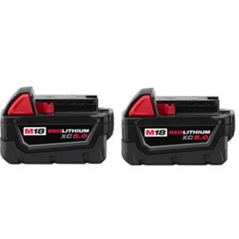 Milwaukee M18 Redlithium 5.0ah 2-Pack Batteries – MWK48-11-1852