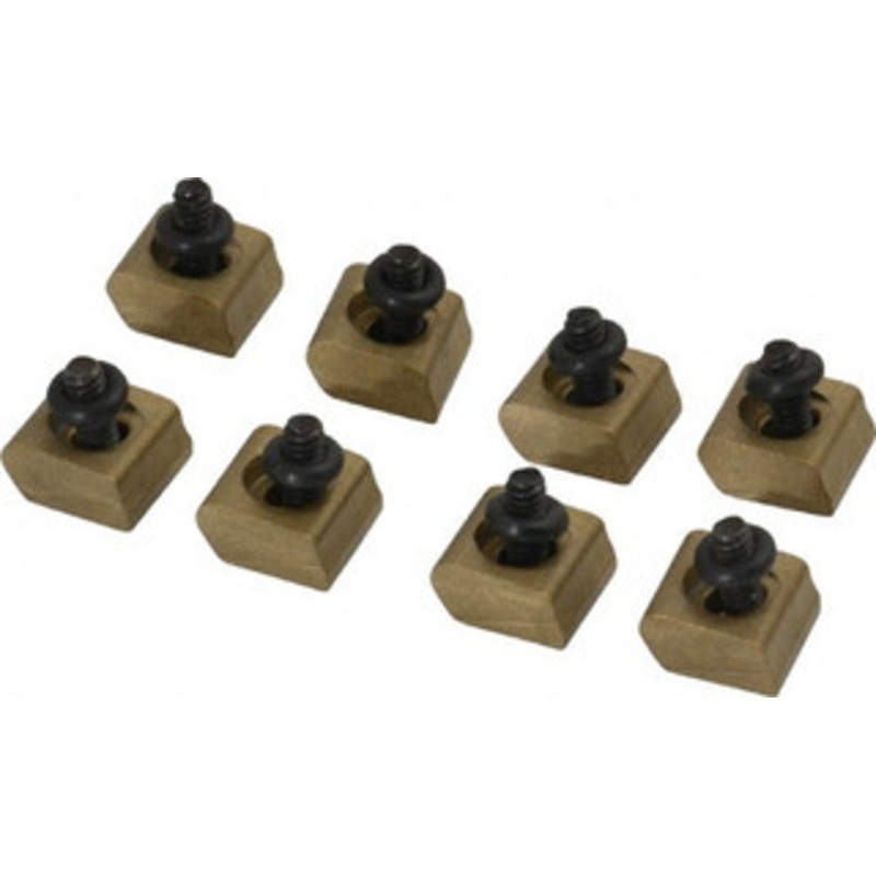 Mitee-Bite 4-40 Screw Thread, 3/8 Wide x 0.075 High, Smooth Brass Standard Style Screw Mount Toe Clamp 200 Lb Holding Force, 5 Lb Torque, 0.42 Lb Ft Torque, 0.22 Long Extension, 0.0075 Throw, 8 Clamps in Package 26015 – 62018965