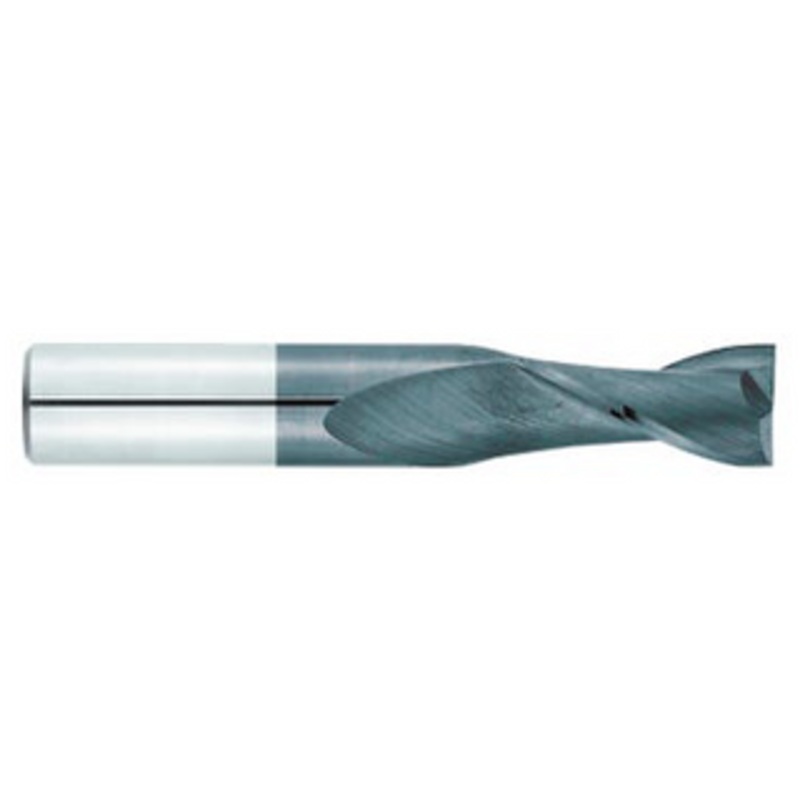 Niagara Cutter 2 Flute Solid Carbide TiALN Coated Single End Mill, 9/16 Size, 9/16 Shank Diameter, 1-1/8 Flute Length, 3-1/2 Overall Length