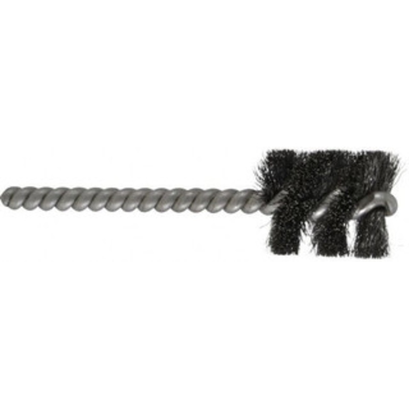 Made in USA 7/8 Diam Helical Steel Tube Brush Single Spiral, 0.006 Filament Diam, 1 Brush Length, 3-1/2 OAL, 0.213 Diam Stainless Steel Shank 09-401416 – 03715422