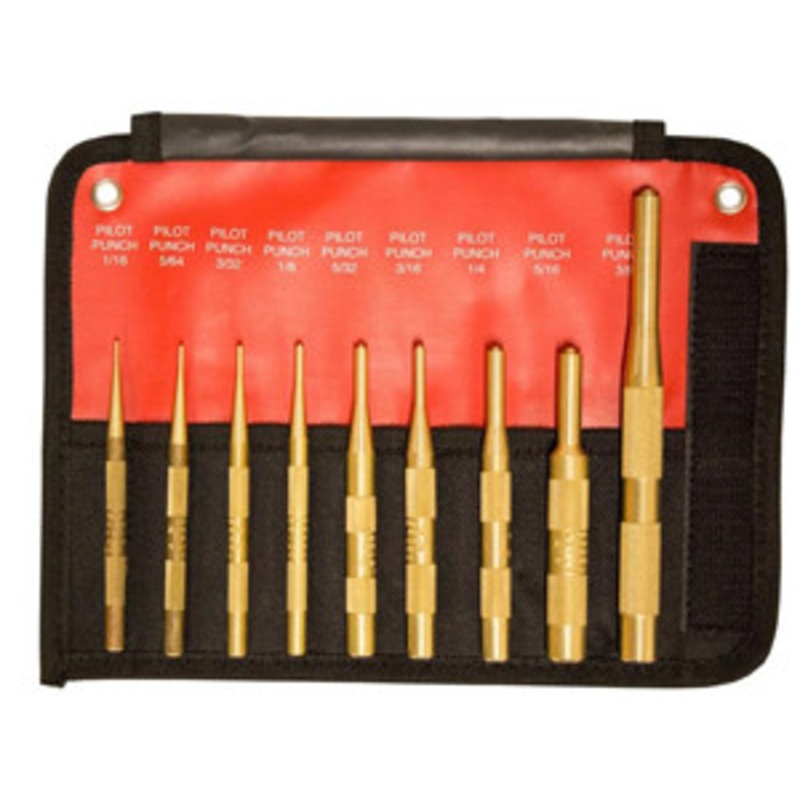Mayhew 9 Piece Brass Pilot Punch SAE Set – MH61367