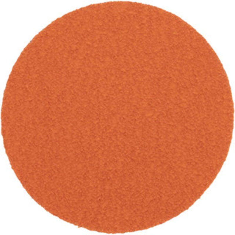 Norton 3 60 Grit Ceramic Quick Change Disc Type R Attachment, Medium Grade, Orange, Coated, Cloth Backing, Speed-Lok TR Compatible 66261162332 – 83833699