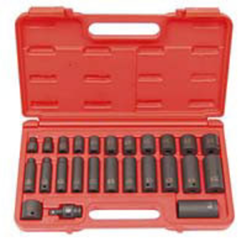 Sunex 25 Piece 3/8 Drive Master Impact Socket Set 5/16-1 – SU3325