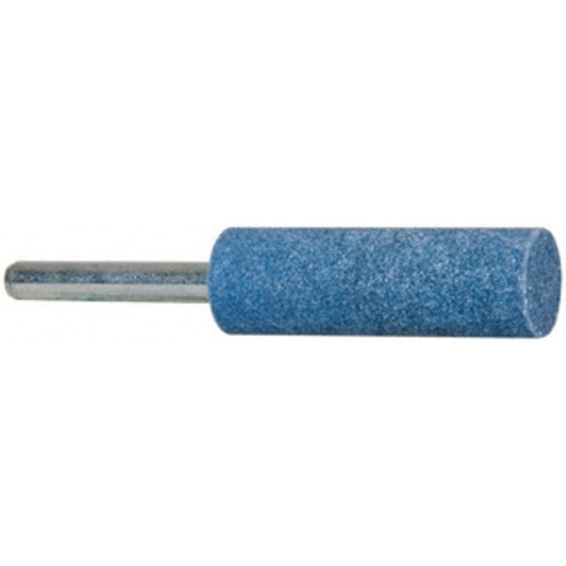 Tru-Maxx 5/8 Head Diam x 2 Thickness, W197, Cylinder End, Aluminum Oxide Mounted Point Blue, Medium Grade, 60 Grit, 19,100 RPM 66253292115 – 89680235