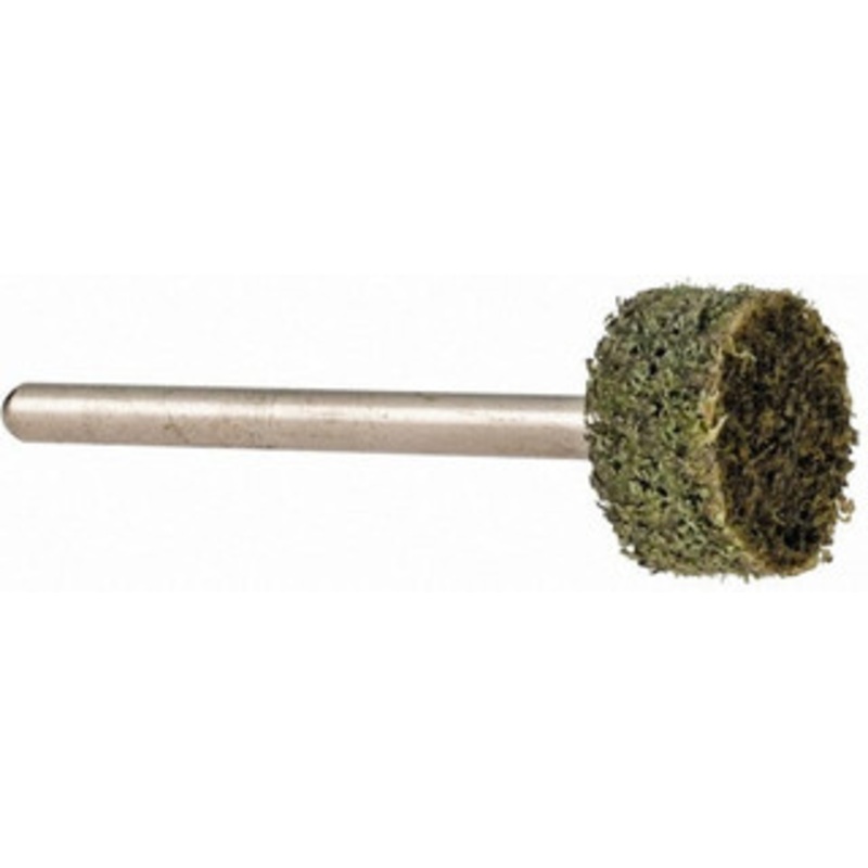 Grier Abrasive 1/2 Head Diam x 1/4 Thickness, W183, Cylinder End, Aluminum Oxide Mounted Point Green-Gray, Coarse Grade, 51,750 RPM W183-N4-17569 – 04692570