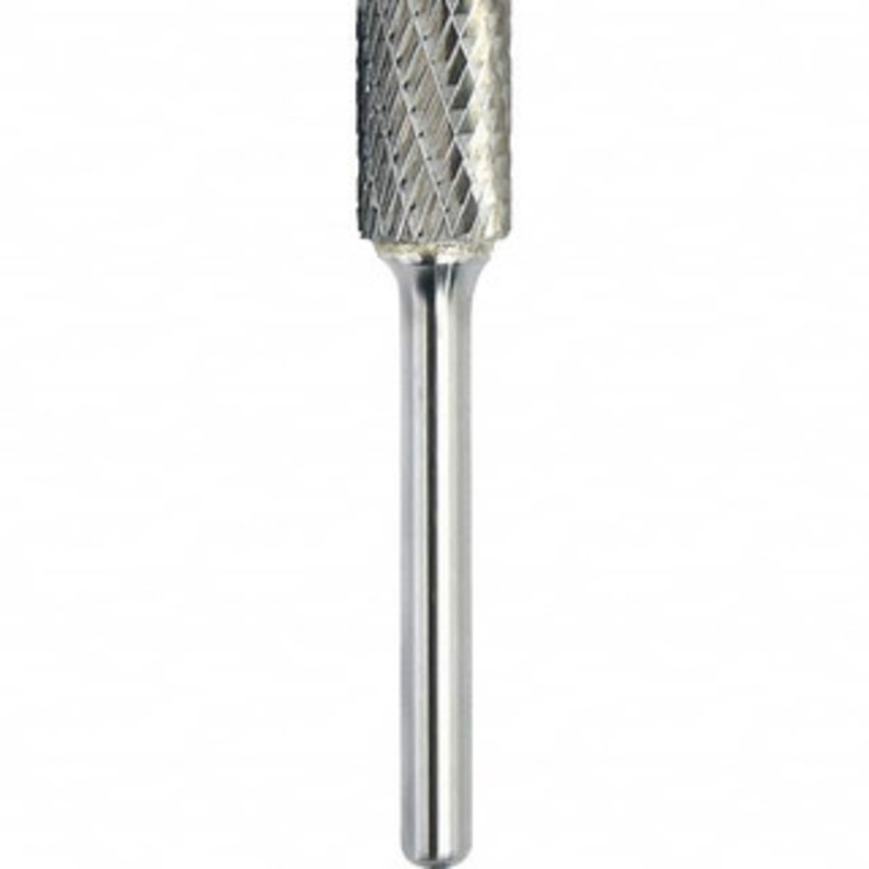 Made in USA 1/2 Cut Diam, 1/4 Shank Diam, Carbide Double Cut Cylinder Burr Flat End, 2-3/4 OAL, 1 LOC SA-5DC-CCS2 – 03399946