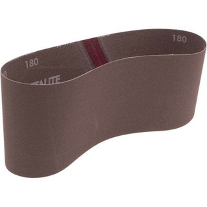 Norton 4 Wide x 24 OAL, 180 Grit, Aluminum Oxide Abrasive Belt Aluminum Oxide, Very Fine, Coated, Series R228 78072762074 – 82111006
