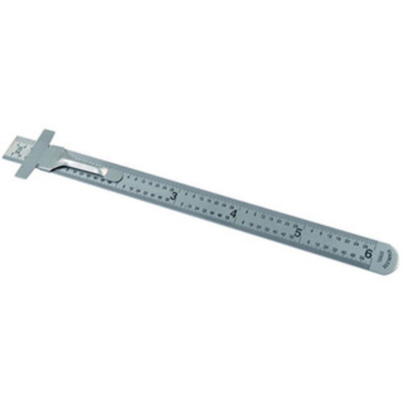 Precise 6 x 15/32 Stainless Steel Ruler (32nd, 64ths & Decimals) – 7006-0001