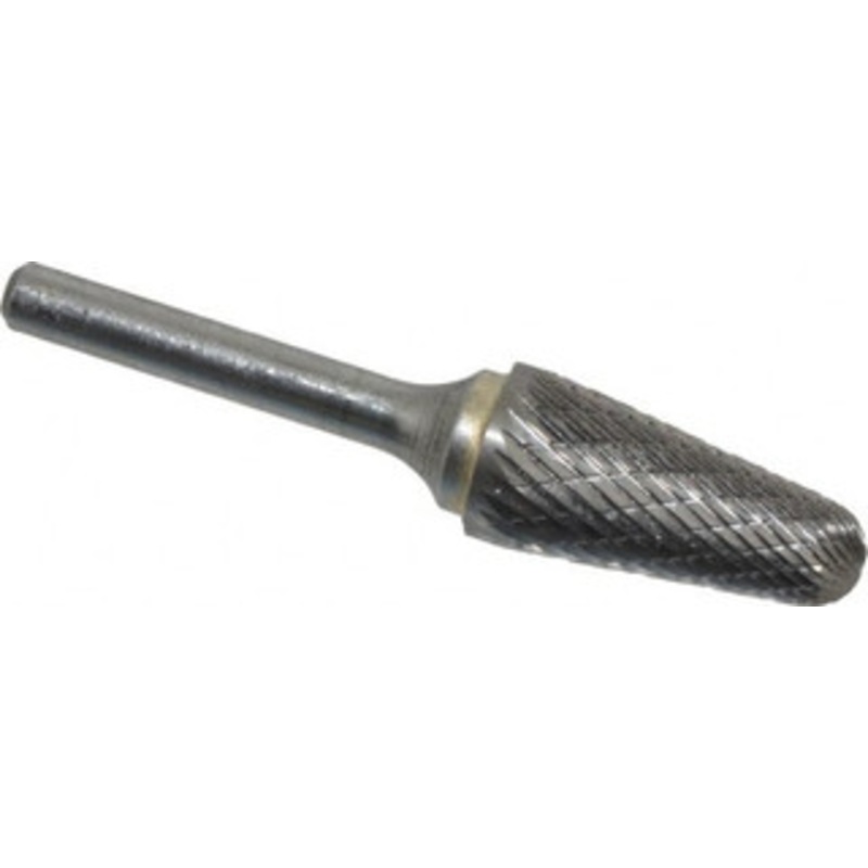 SGSPRO 5/8 Cut Diam, 1/4 Shank Diam, 14 Carbide Double Cut Taper Burr Radius End, 1-3/16 LOC 15278 – 05292008