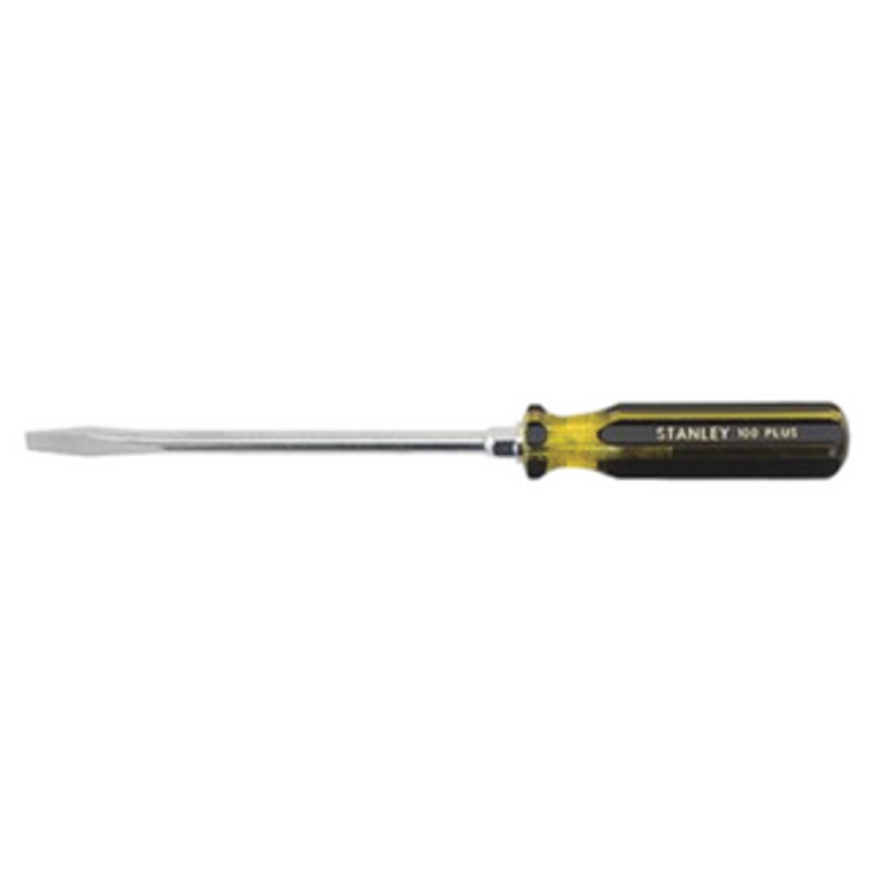 Stanley 100 Plus Slotted Screwdriver, 1/4 Blade Width, 4 Blade Length, 8-1/4 Overall Length – 66-164-A