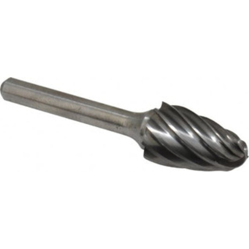Atrax 5/8 Cut Diam, 1/4 Shank Diam, Fluted Tree Burr with Radius Radius End, 2-3/4 OAL, 1 LOC SF-6FM-ATX – 85289460