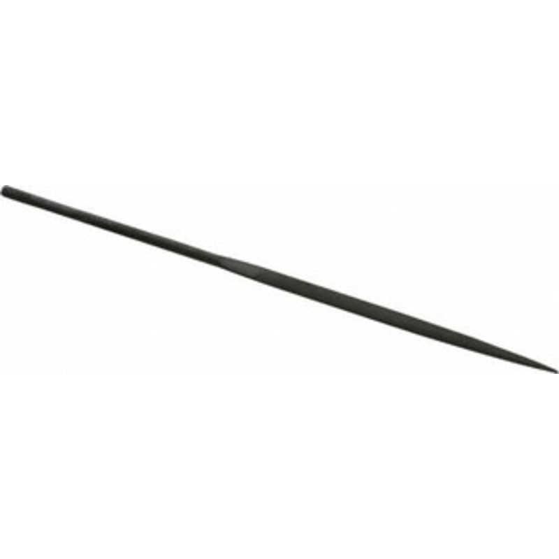 Grobet USA 5-1/2 Needle Precision Swiss Pattern Crossing File 0 Cut, 2-1/2 LOC, with Handle 31.487 – 60233806