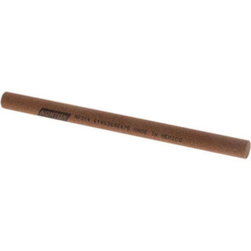 Norton 4 Long x 1/4 Diam x 1/4 Thick, Aluminum Oxide Sharpening Stone Round, Medium Grade 61463686475 – 00578351