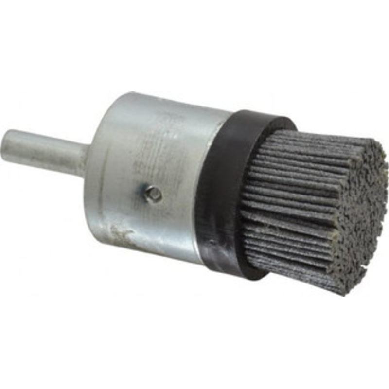 Osborn 1 Diam Nylon Bridled End Brush 1 Trim Length, 1/4 Shank Diam, 9,000 Max RPM 0003077800 – 00126995