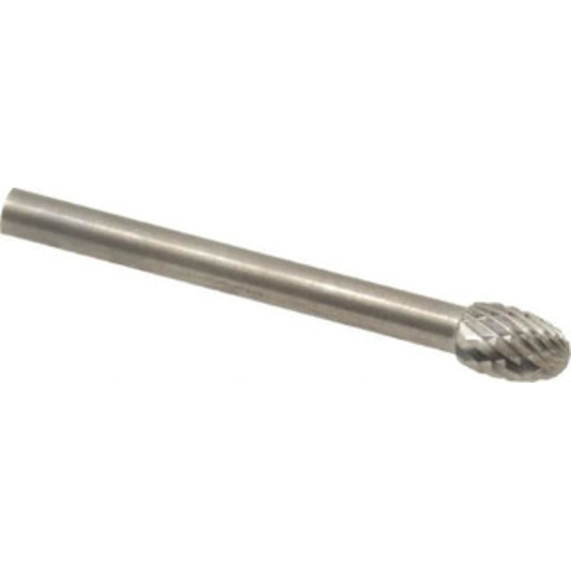 SGSPRO 3/16 Cut Diam, 1/8 Shank Diam, Carbide Double Cut Oval Burr Radius End, 9/32 LOC 13203 – 05293378