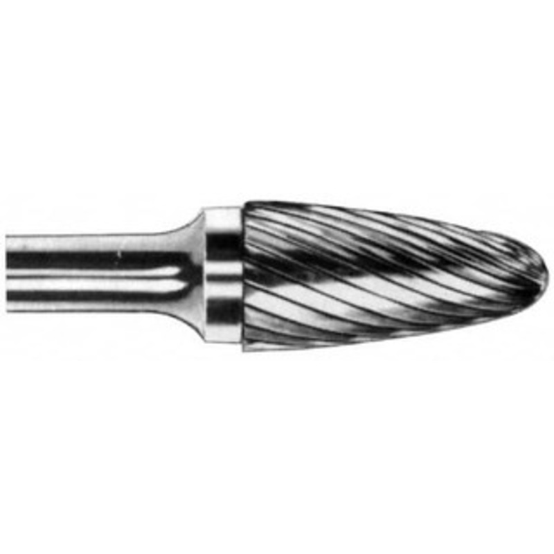 SGSPRO 7/16 Cut Diam, 1/4 Shank Diam, Carbide Single Cut Tree Burr Radius End, 1 LOC 13350 – 05290549