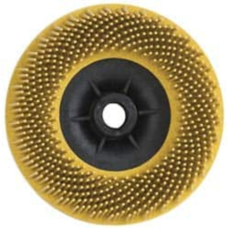 3M 4-1/2 80 Grit Ceramic Straight Disc Brush Medium Grade, Threaded Hole Connector, 3/4 Trim Length, 5/8-11 Threaded Arbor Hole 7100138174 – 62518618