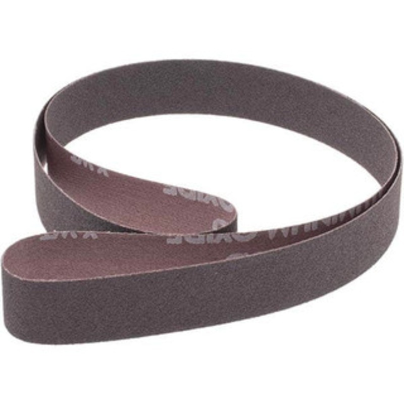 Norton 1 Wide x 42 OAL, 100 Grit, Aluminum Oxide Abrasive Belt Aluminum Oxide, Fine, Coated, X Weighted Cloth Backing, Series R228 78072720890 – 05964101