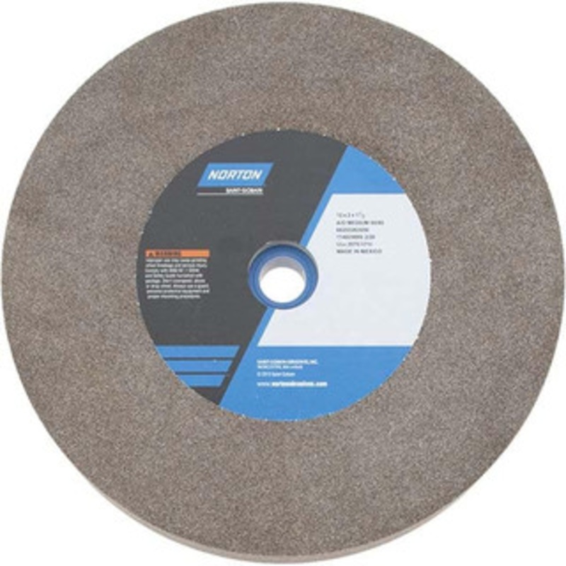 Norton 60/80 Grit Aluminum Oxide Bench & Pedestal Grinding Wheel 12 Diam x 1-1/2 Hole x 2 Thick, 2070 Max RPM, Medium Grade 66253263056 – 75941633