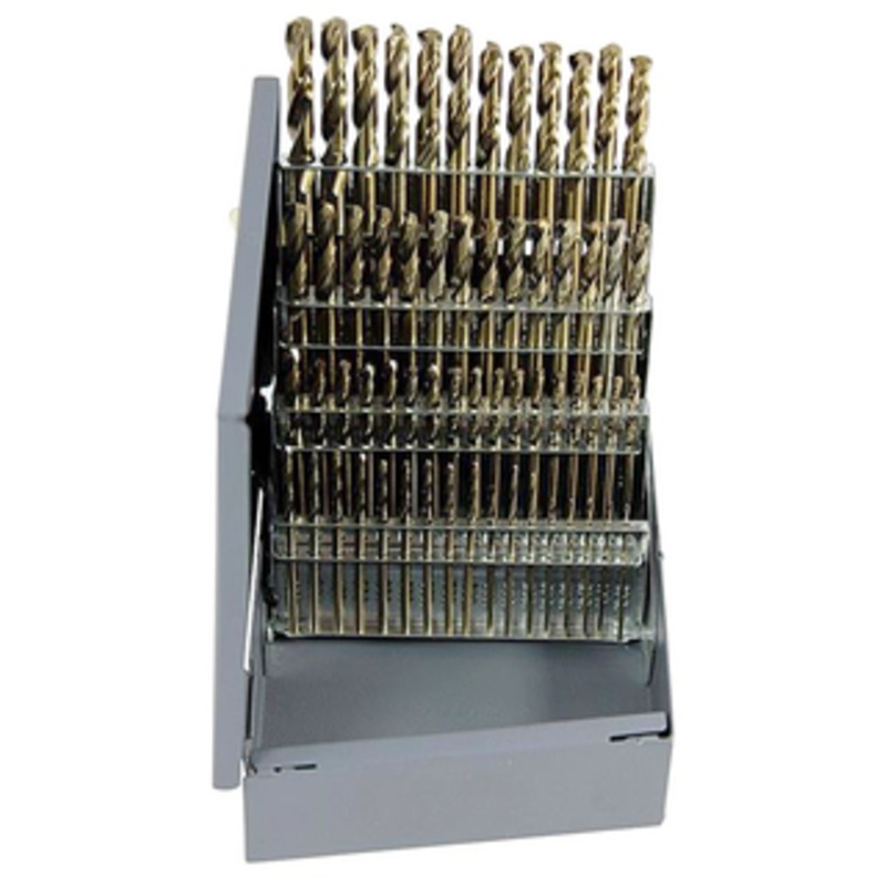 Rushmore USA 60 Piece Cobalt Screw Machine Stub Length Drill Set, #1 to #60 – RM60CO