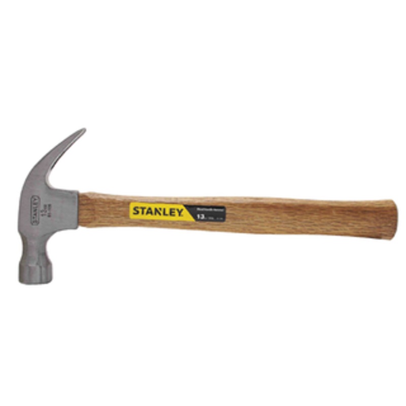 Stanley Hickory Handle Curve Claw Nailing Hammer, 13 oz. Head Weight – 51-106