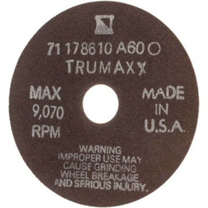 Tru-Maxx 4 x 1/32, 3/4 Hole 60 Grit Aluminum Oxide Cutoff Wheel Medium Grade, 9,070 Max RPM, Use with Stationary Tools 910701 – 71178610