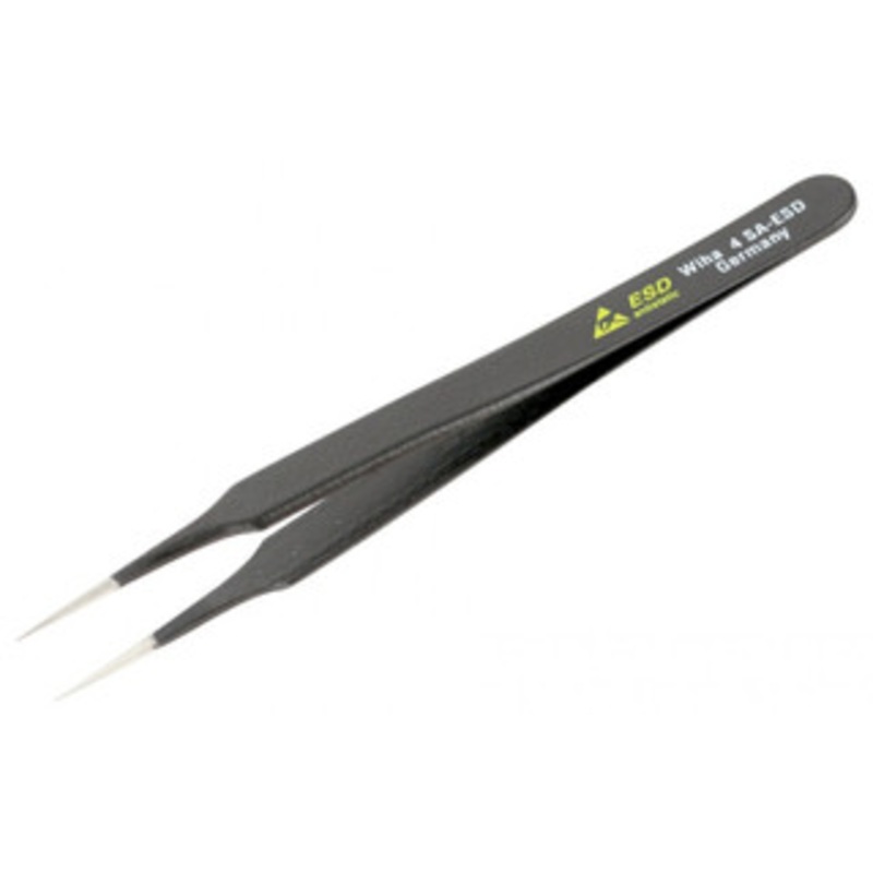 Wiha ESD Safe Tweezers 4 SA – 110mm – 44508