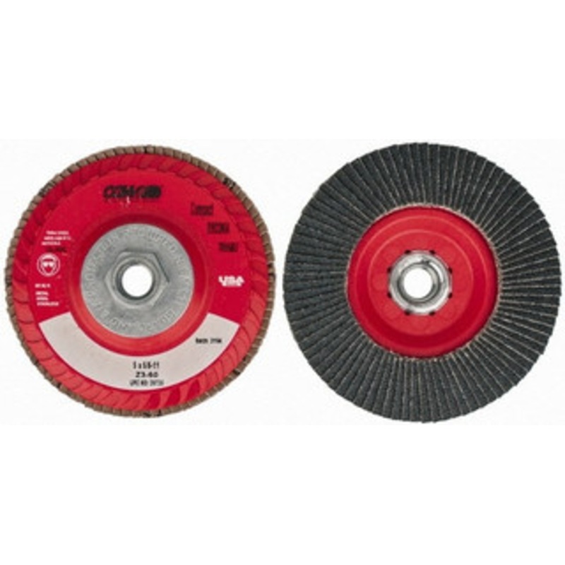 CGW Abrasives 5 60 Grit 5/8-11 Center Hole Type 27 Zirconia Alumina Flap Disc Medium Grade, Coated, Arbor Attachment, Poly Cotton Backing, 12,200 RPM 39735 – 78916947