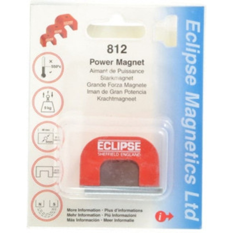 Eclipse Magnetics 1 Hole, 0.1969 Hole Diam, 63/64 Overall Width, 1-37/64 Deep, 63/64 High, 20 Lb Average Pull Force, Alnico Power Magnets 10mm Pole Width, 550C Max Operating Temp, Grade 5 Alnico 812 – 06570048