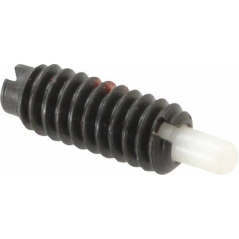 Jergens 1/4-20, 5/8 Thread Length, 3/16 Plunger Projection, Steel Threaded Spring Plunger 0.119 Max Plunger Diam, 5/8 Plunger Length, 0.3 Lb Init End Force, 3.5 Lb Final End Force 30704 – 82412560