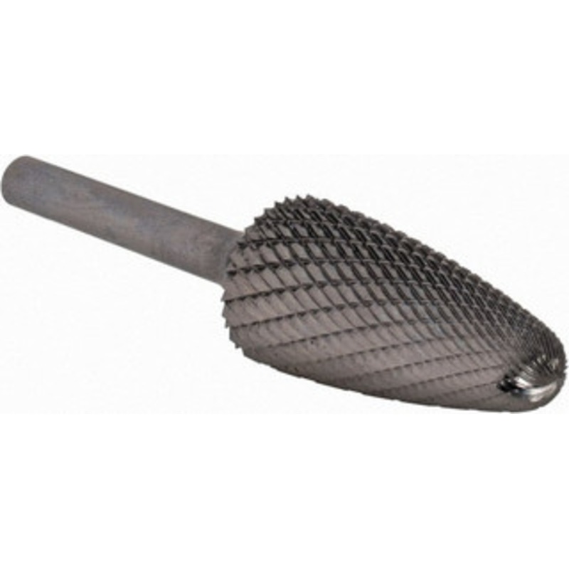 SGSPRO 3/4 Cut Diam, 1/4 Shank Diam, Carbide Double Cut Tree Burr with Radius Radius End, 1-1/2 LOC 13628 – 05291828
